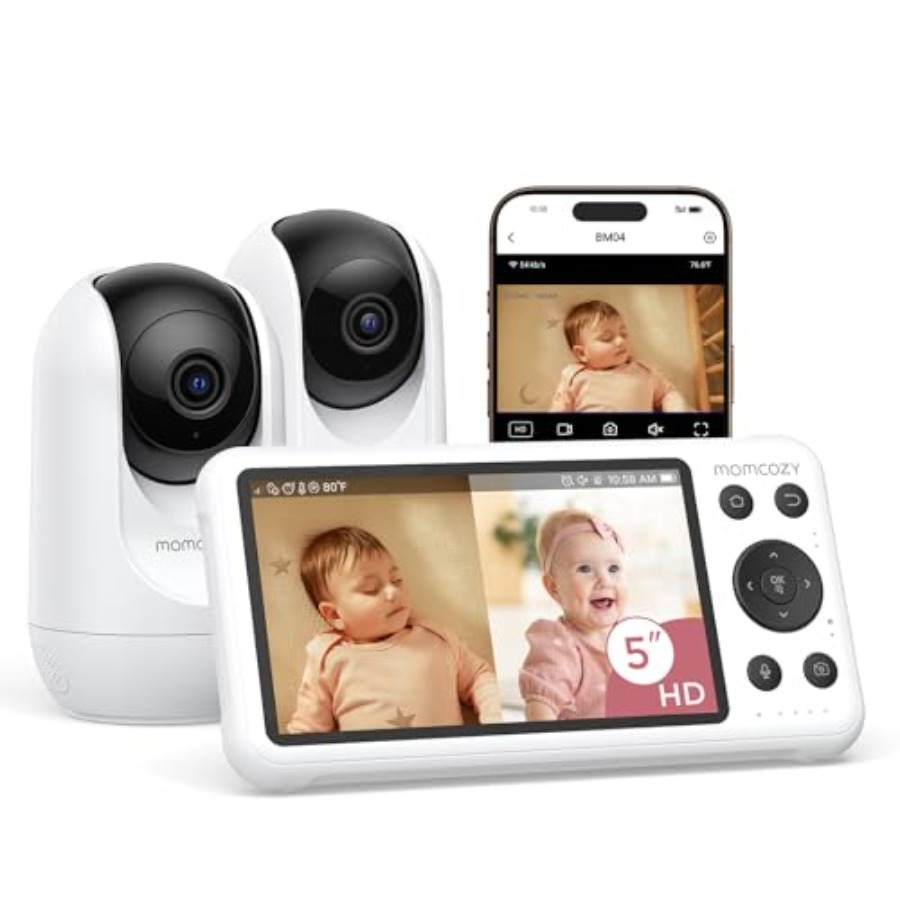 Baby Monitor Split Screen - Intelligenter WLAN-Babymonitor für den Heimgebrauch, ABS-Kunststoff,