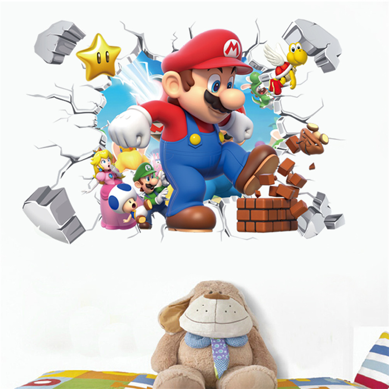 Baby Nursery Labels - 3D Cartoon Anime Spielcharaktere Wandaufkleber für