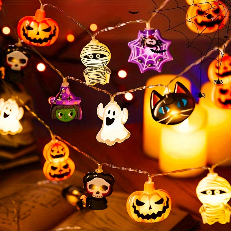Baby Nursery Wall Lights - Gruselige Halloween-LED-Dekorationslichterketten, Cartoon-förmige Lichterketten für Kinderzimmer,