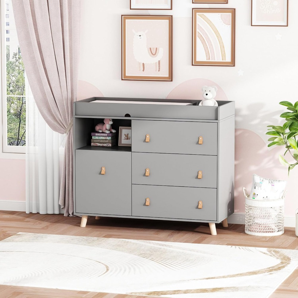 Baby Nursery Dresser Changing Table - Wickeltisch für Babykommode, zwei in einer