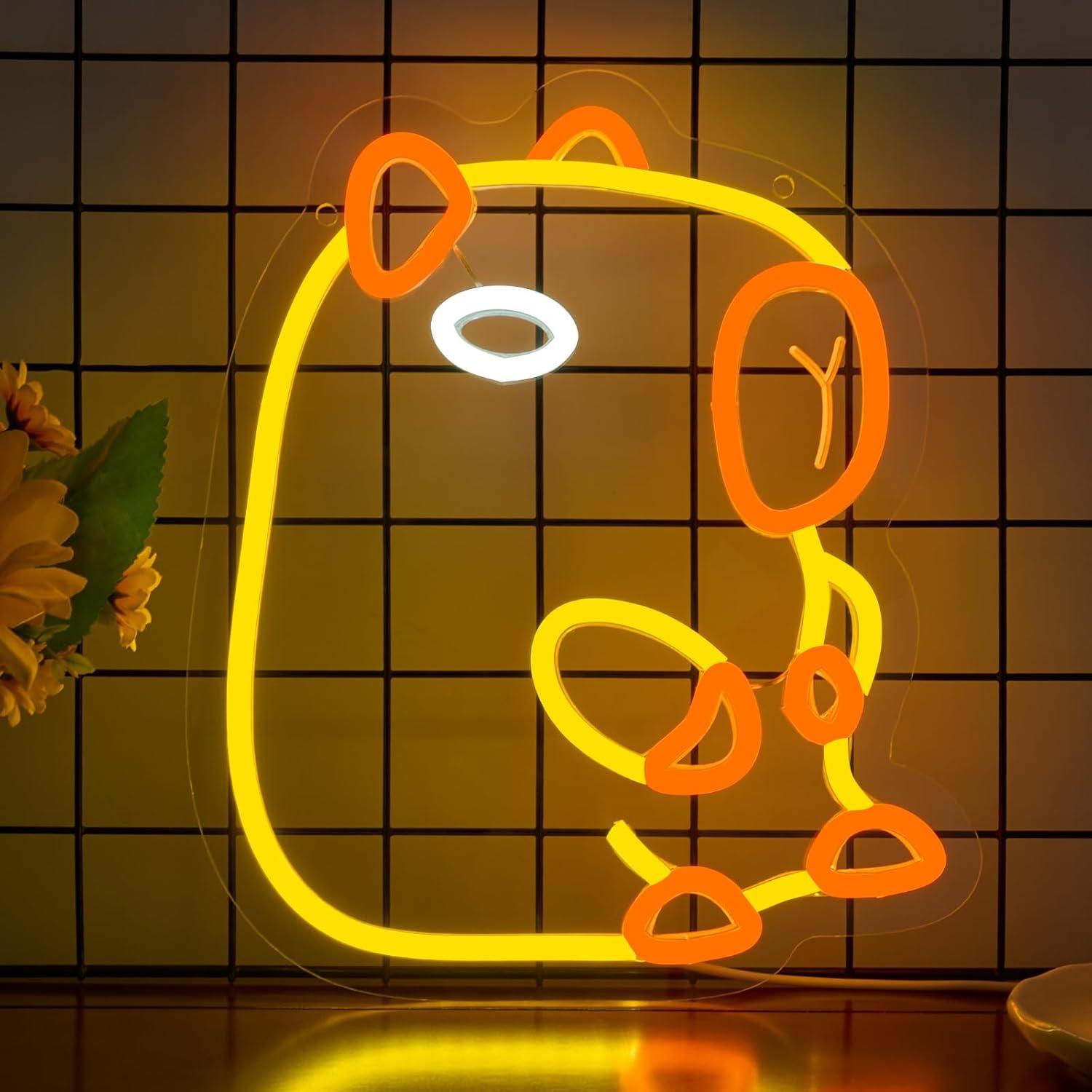 Baby Nursery Wall Lights - Capybara Neon-Schild Dimmbare LED-Neonlichter für Kinder