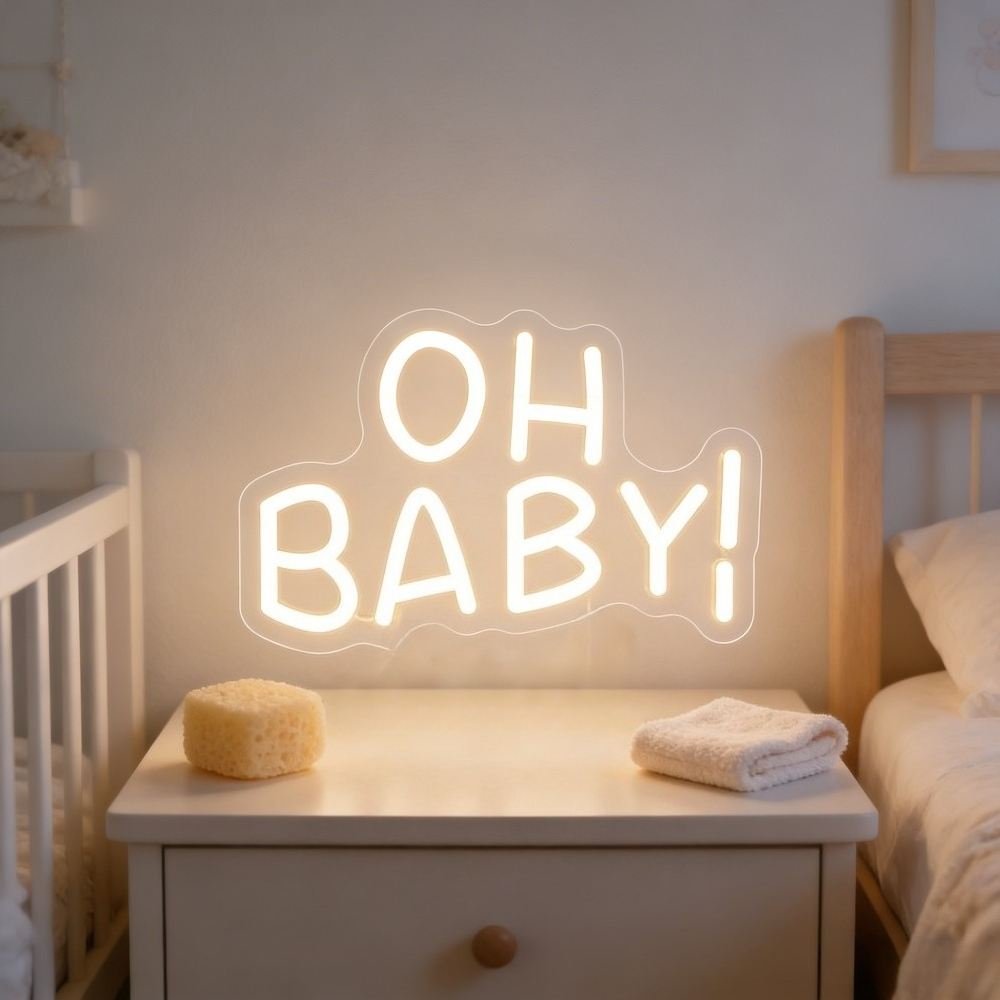 Baby Nursery Wall Lights - OH BABY Neonschild für Wanddekoration LED-Nachtlicht