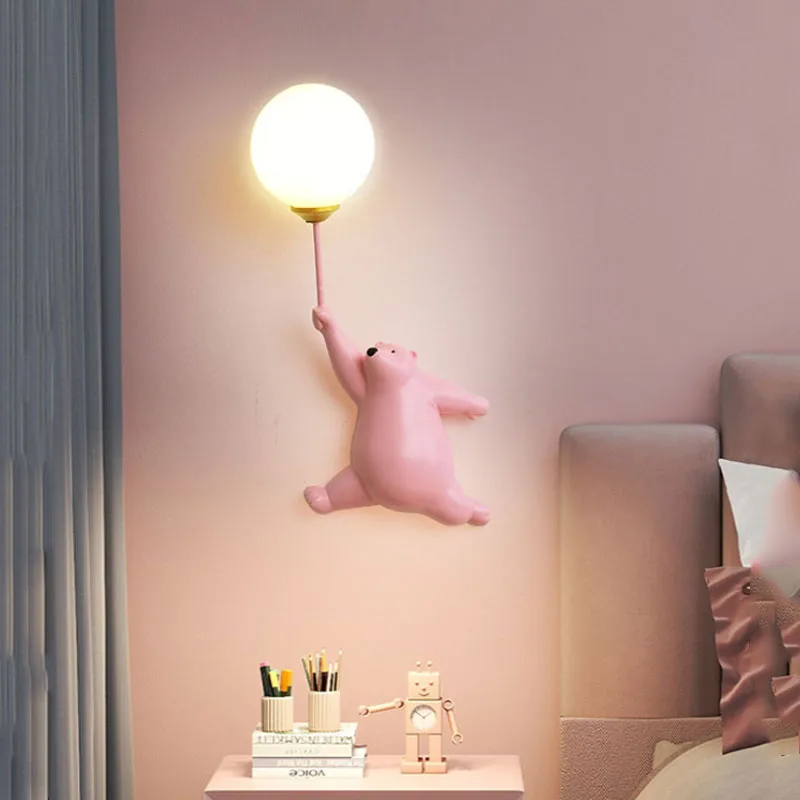 Baby Nursery Wall Lights - Cartoon Eisbär LED Wandleuchte Licht Kreative