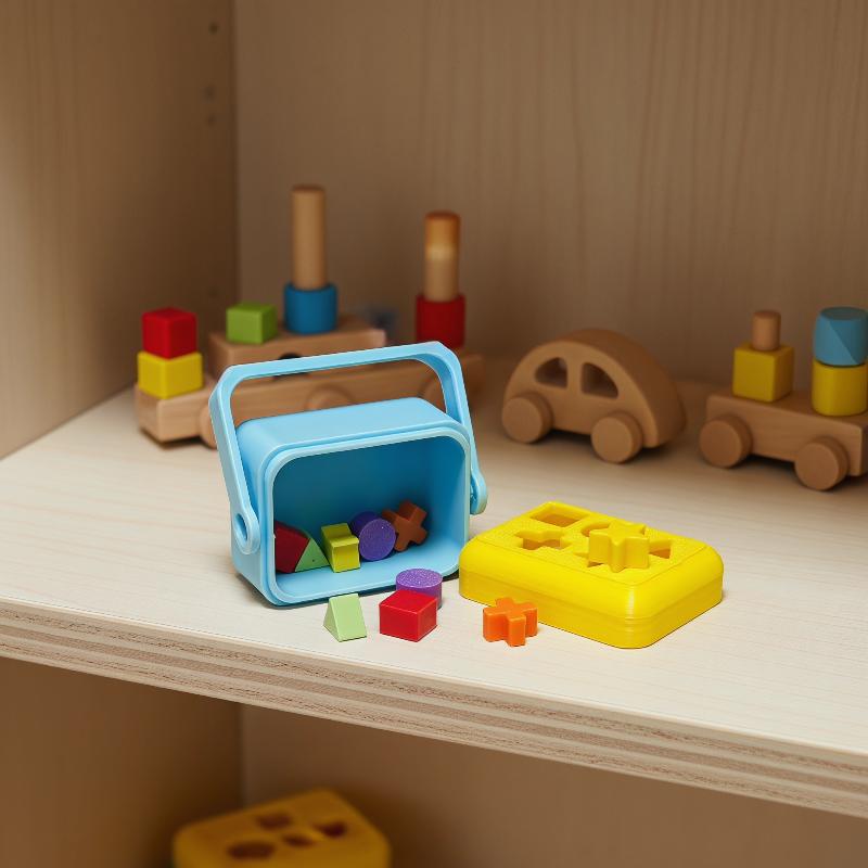 Baby Nursery Things - Neues 1er-Set Puppenhaus Kinderzimmer-Dekoration Fotografie-Requisite Miniatur-Formensortier-Spielzeugbox