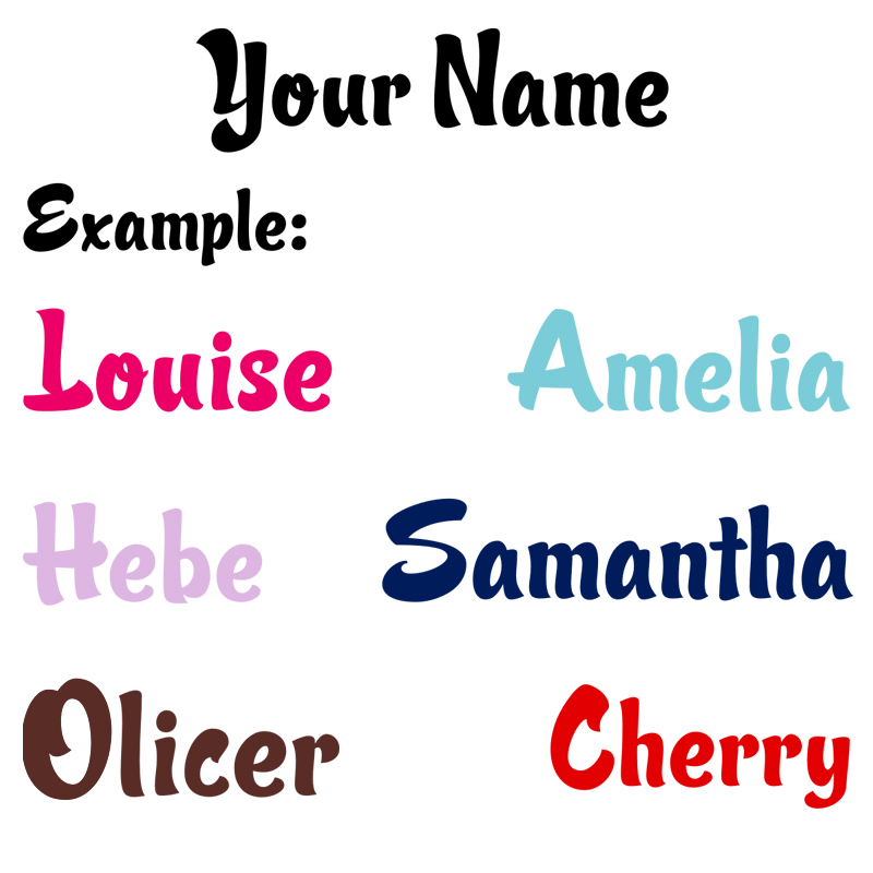 Baby Nursery Labels - Personalisierter Namens-Vinyl-Aufkleber Wandsticker Individueller Name Auto/Tür