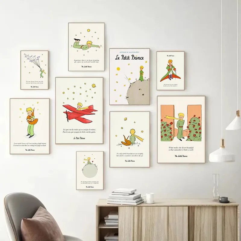 Baby Nursery Quotes Wall Art - Skurriles Märchenbuch, Kunstdruck, klassisches Kindermärchen-Zitat mit