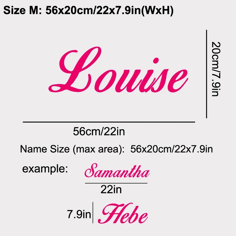 Baby Nursery Labels - IHR TEXT Vinyl-Aufkleber, individueller Name, personalisierter