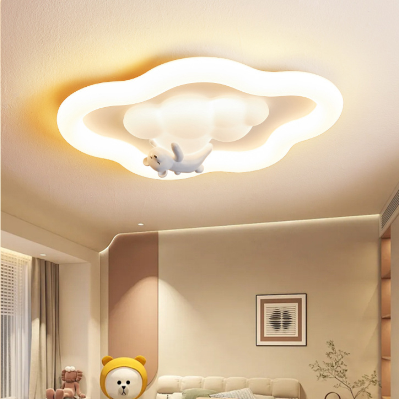 Baby Nursery Light Fixture - Französische Cremefarbene Wolken-Deckenleuchten für Kinderzimmer, Arbeitszimmer,