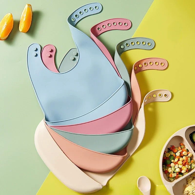 Baby Nursery Things - 1-4 Stück Verstellbare Wasserdichte Baby-Lätzchen aus