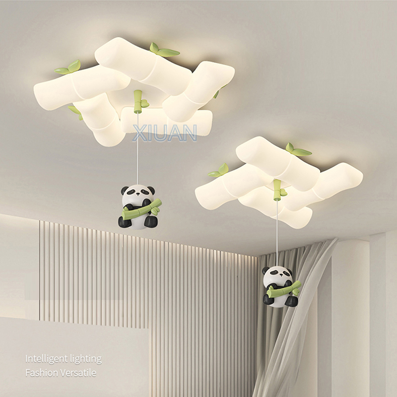 Baby Nursery Light Fixture - Neue chinesische Panda Decken leuchten Bambus