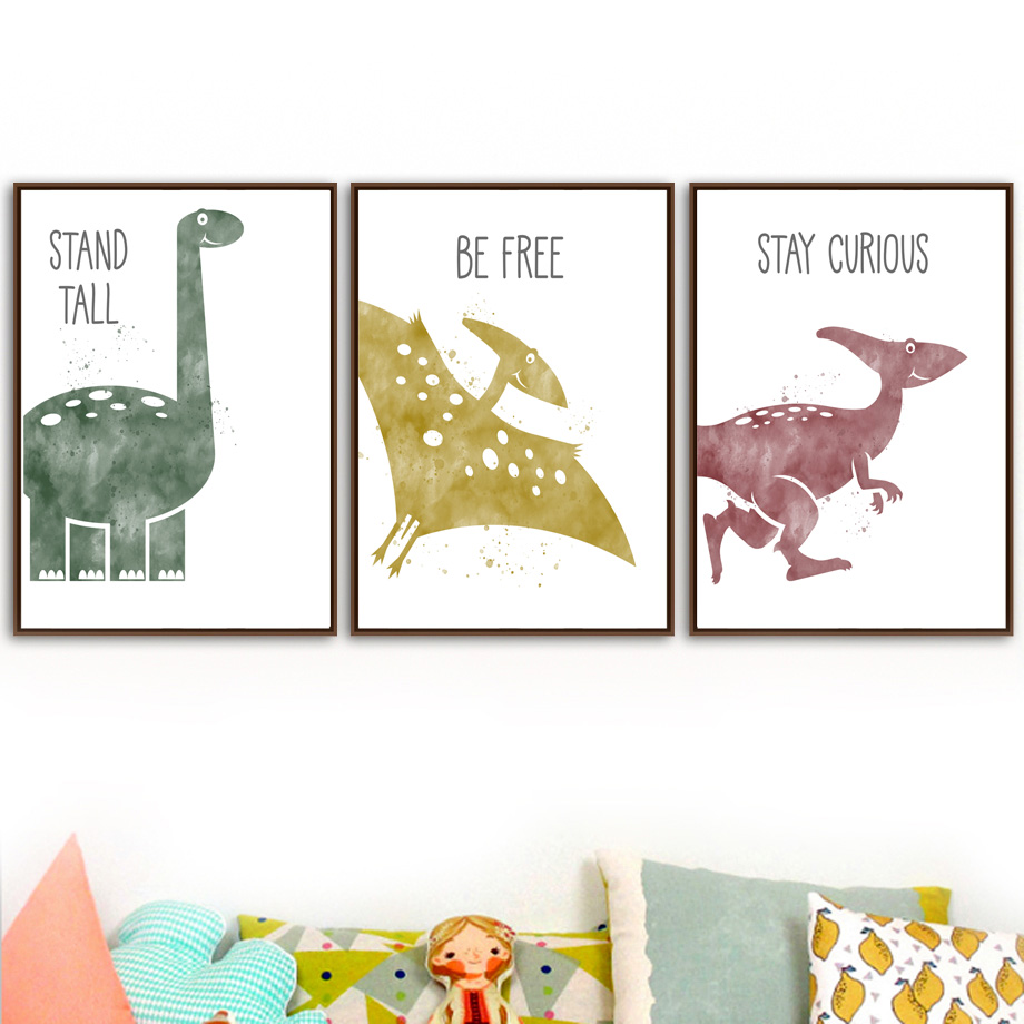 Baby Nursery Quotes Wall Art - Nette Dinosaurier Cartoon Tier Zitat Kindergarten