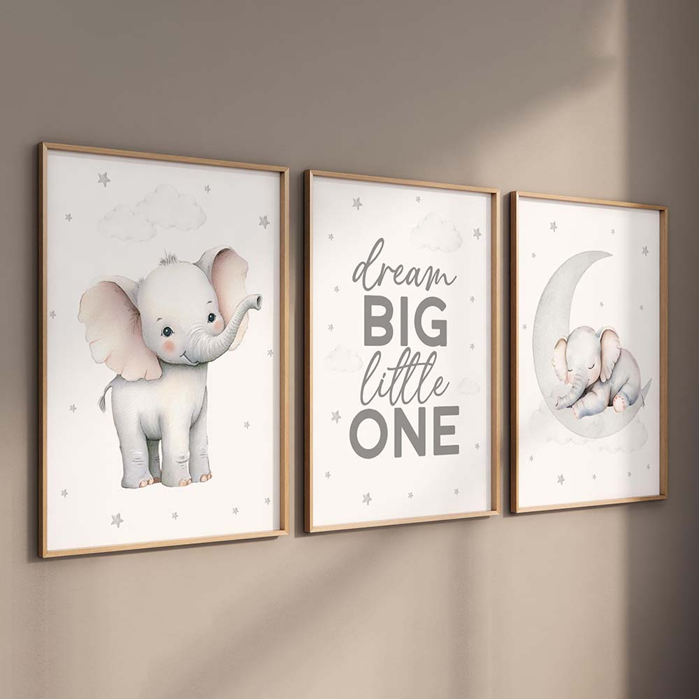 Elefanten-Kinderzimmer-Druckse – Baby Nursery Elephant Theme Bewertung und Preis