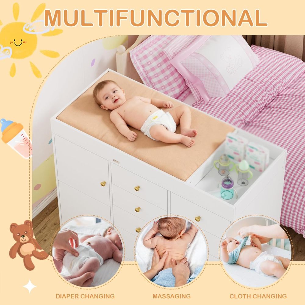 Klassische Baby-Kommode mit 8  – Baby Nursery Dresser Changing Table Bewertung und Preis