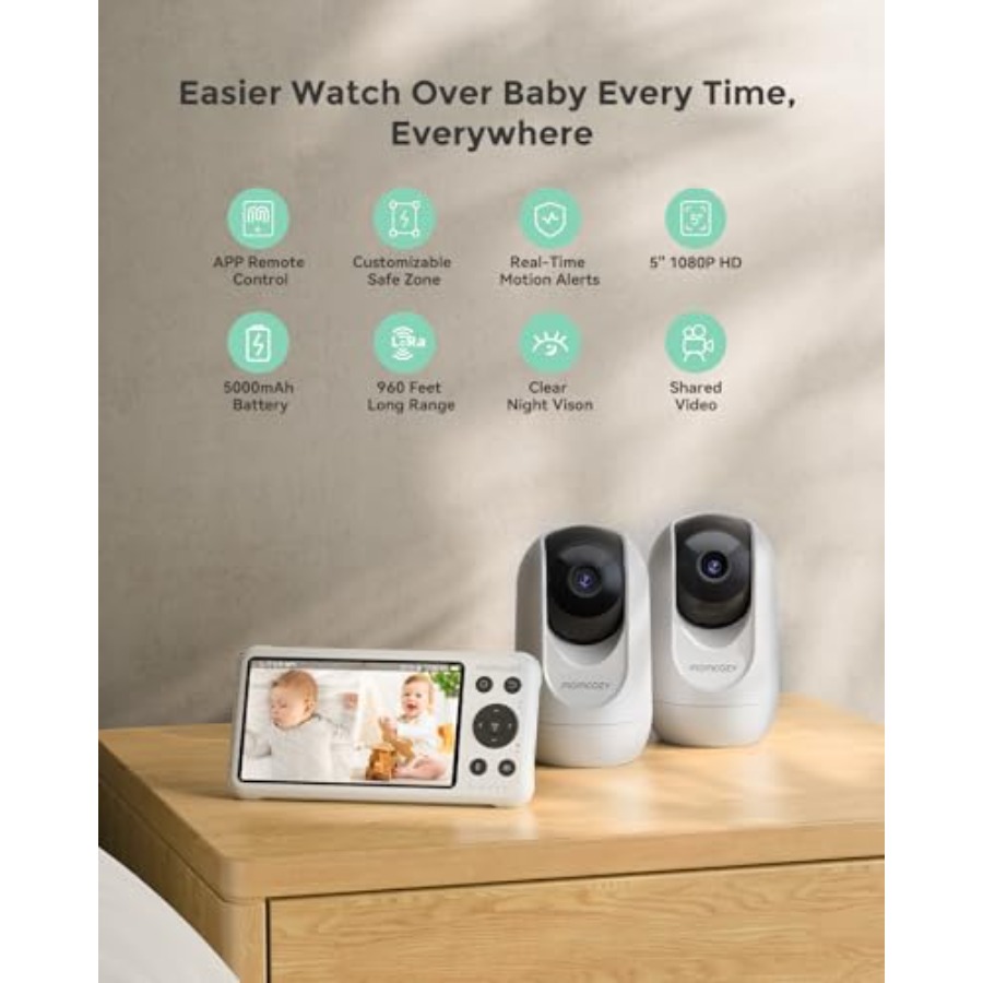 Intelligenter WLAN-Babymonitor – Baby Monitor Split Screen Bewertung und Preis