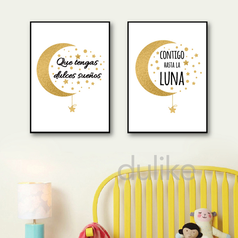 Spanische Kinderzimmer-Kunstde – Baby Nursery Quotes Wall Art Bewertung und Preis