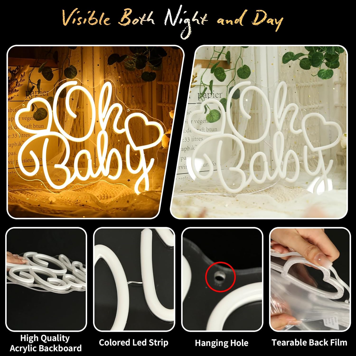 Oh Baby Neonschild LED-Leuchts – Baby Nursery Wall Lights Bewertung und Preis