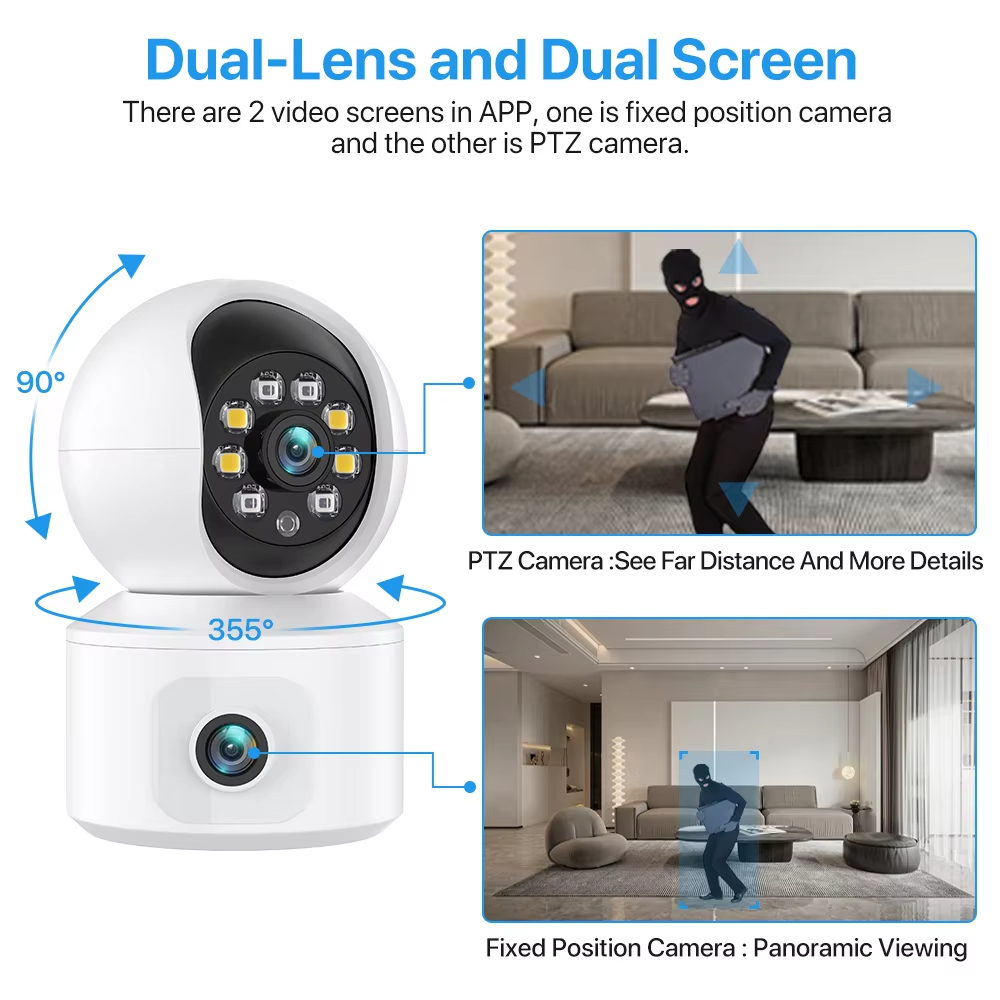 6MP iCsee WLAN-IP-Kamera mit z – Baby Monitor Split Screen Bewertung und Preis
