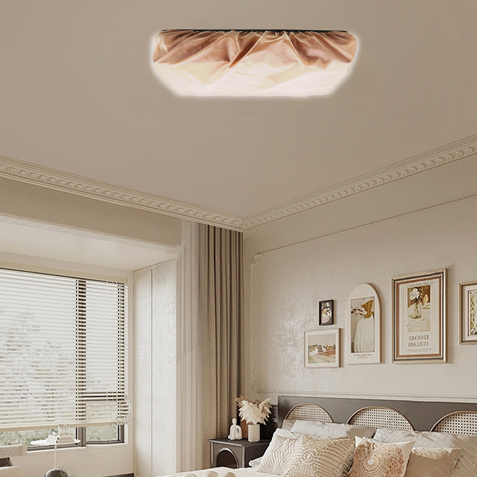 Quadratischer weißer Stofflamp – Baby Nursery Light Fixture Bewertung und Preis