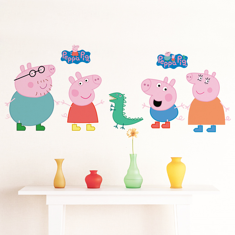 Cartoon Peppa Pig Wandaufklebe – Baby Nursery Wall Decals Bewertung und Preis