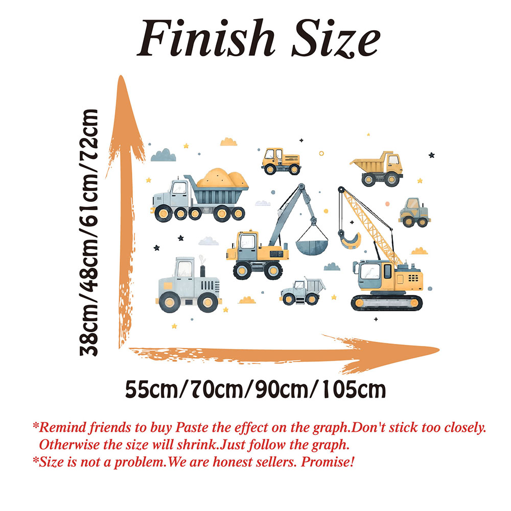 Cartoon Bagger Fahrzeuge Set A – Baby Nursery Wall Decals Bewertung und Preis