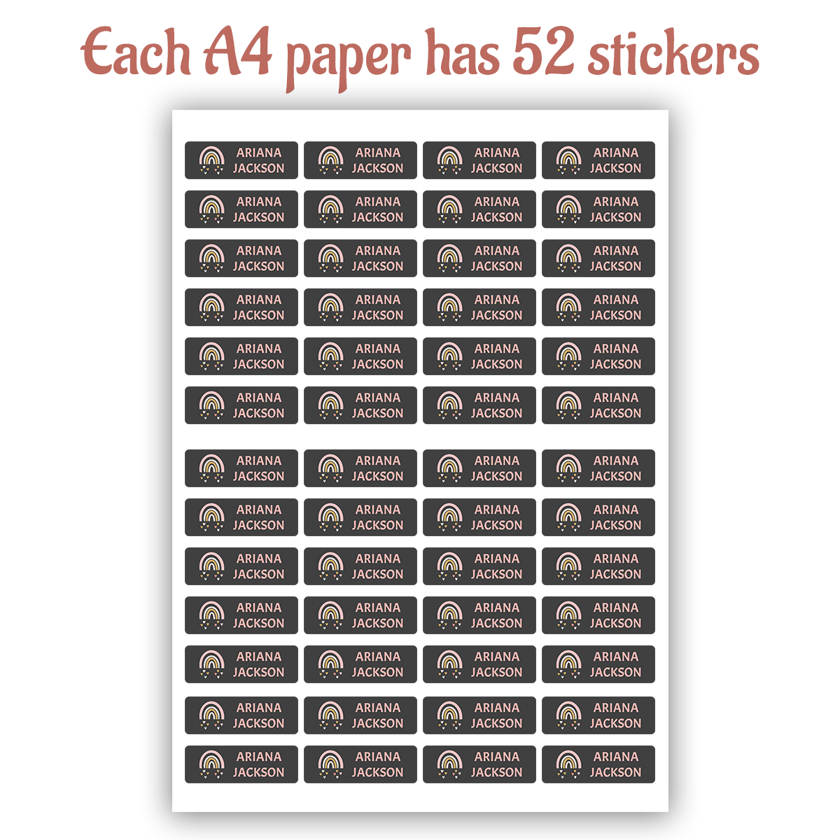 52-520 Stück personalisierte w – Baby Nursery Labels Bewertung und Preis