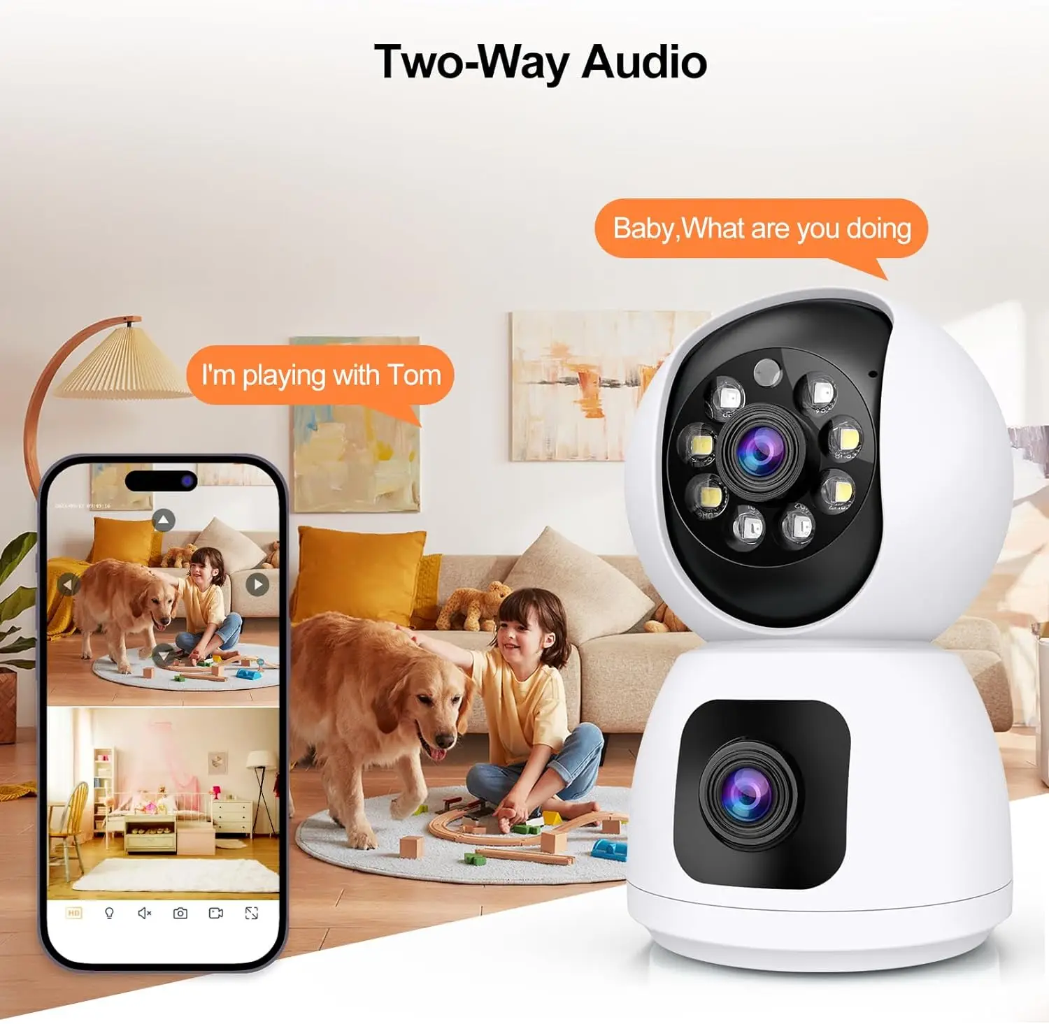 Tuya 4K 8MP HD WiFi Kamera Ind – Baby Monitor Split Screen Bewertung und Preis