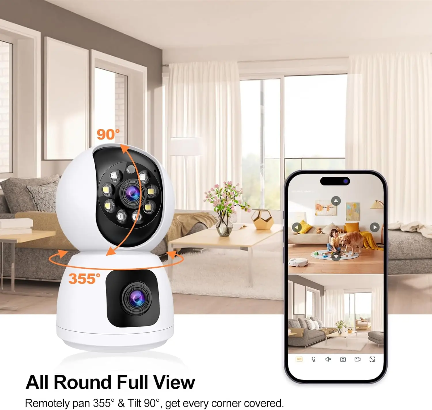 Tuya 4K 8MP HD WiFi Kamera Ind – Baby Monitor Split Screen Bewertung und Preis