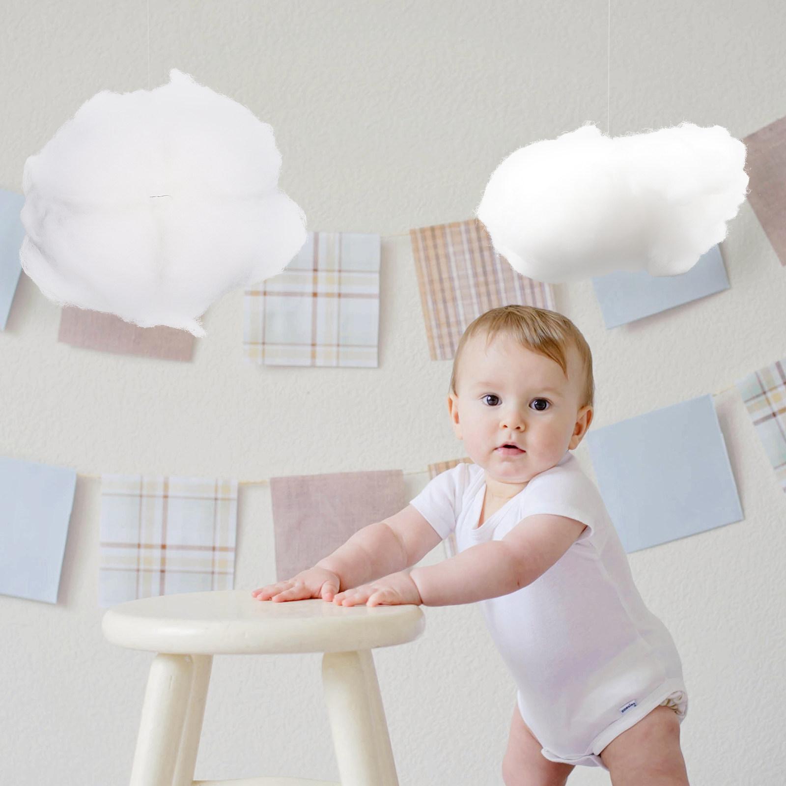 4 Stück Lebensechte Baumwoll-W – Baby Nursery Light Fixture Bewertung und Preis