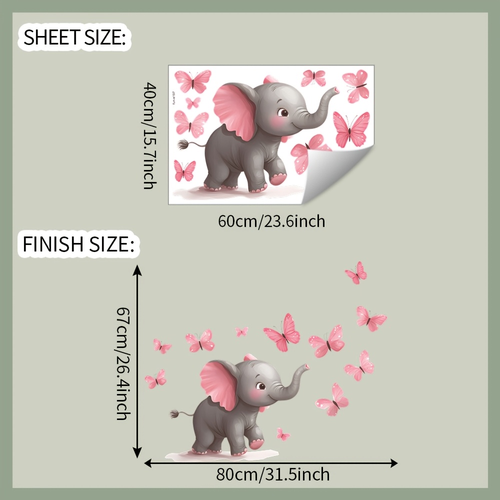 1 Stück Baby-Elefant-Schmetter – Baby Nursery Elephant Theme Bewertung und Preis