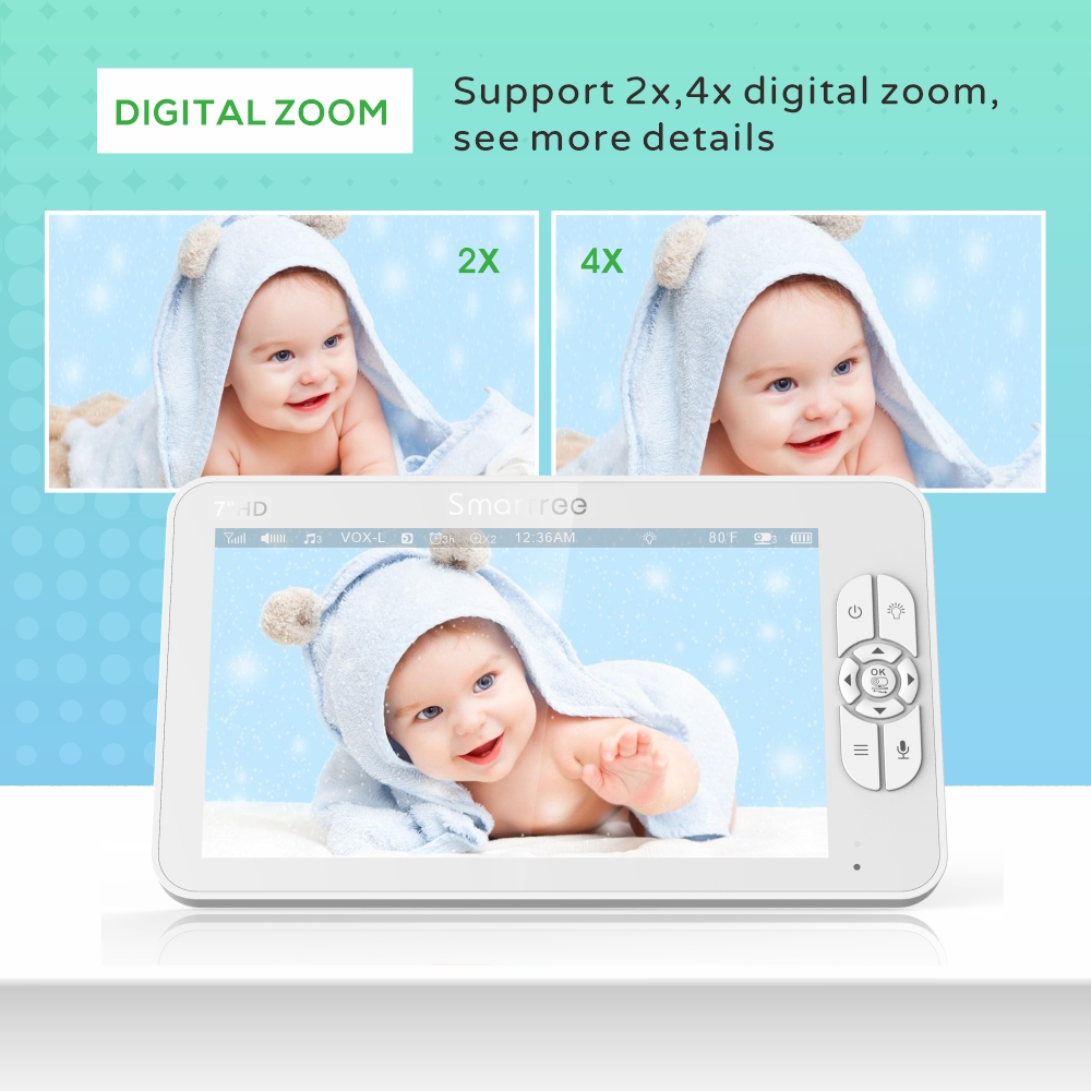 7,0-Zoll-HD-Video-Babyphone mi – Baby Monitor Split Screen Bewertung und Preis
