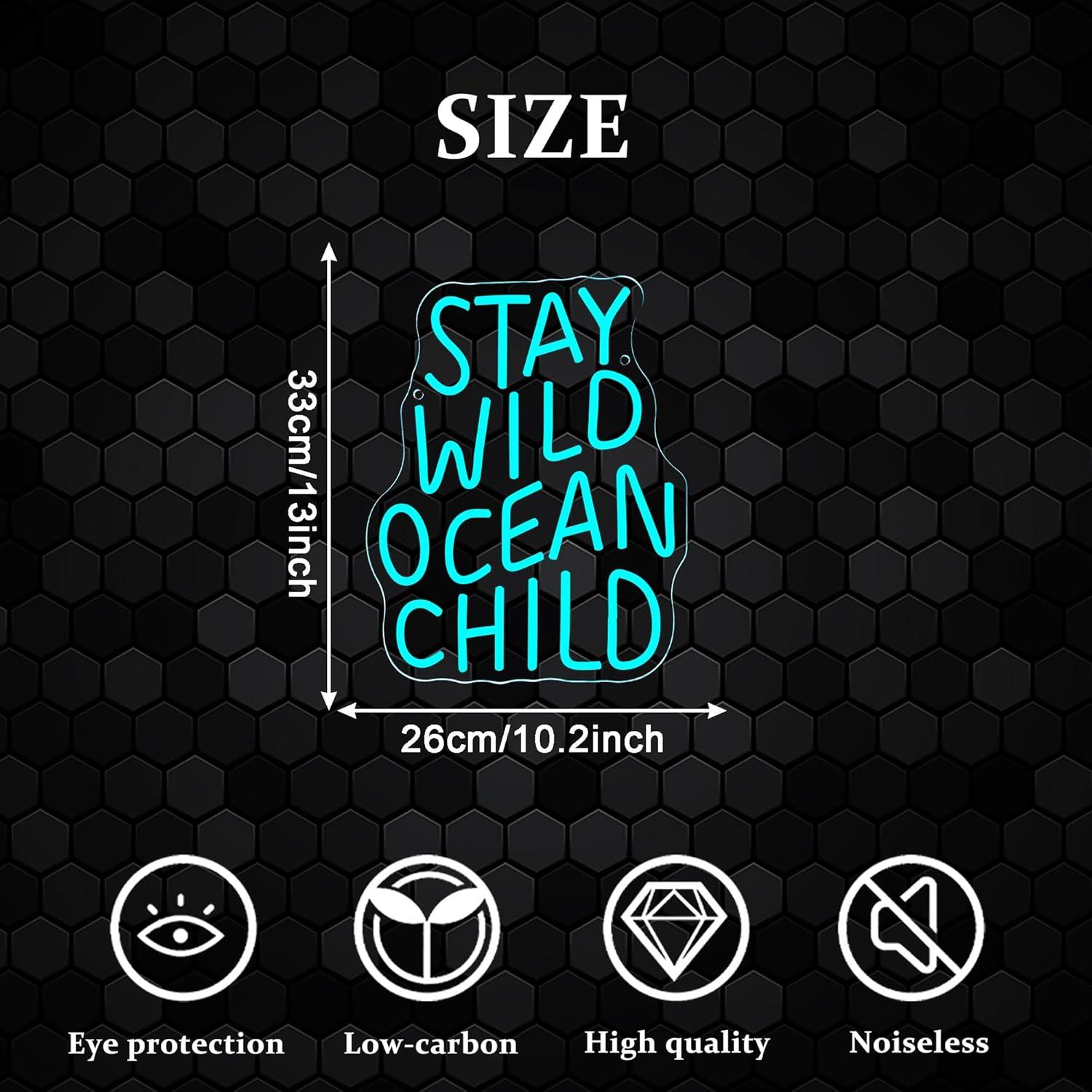 Stay Wild Ocean Child Neon-Sch – Baby Nursery Wall Lights Bewertung und Preis