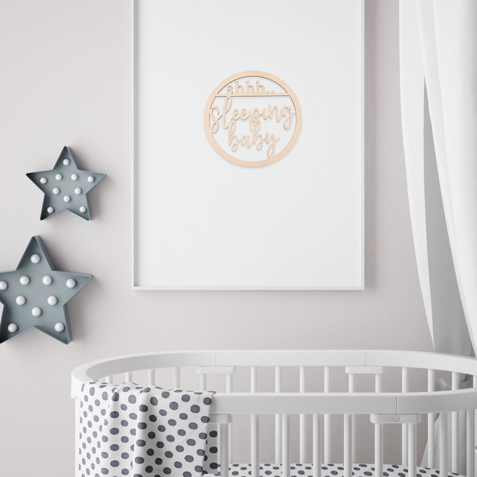Hohles Holz-Baby-Schlafenschil – Baby Nursery Hangers Bewertung und Preis