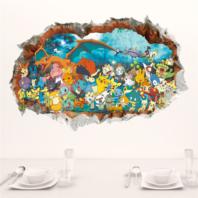 Cartoon Pokémon Pikachu Wanda  – Baby Nursery Wall Decals Bewertung und Preis