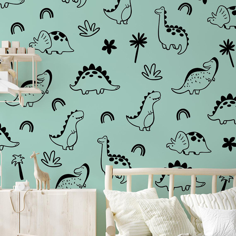 Geometrischer Dinosaurier Baum – Baby Nursery Labels Bewertung und Preis