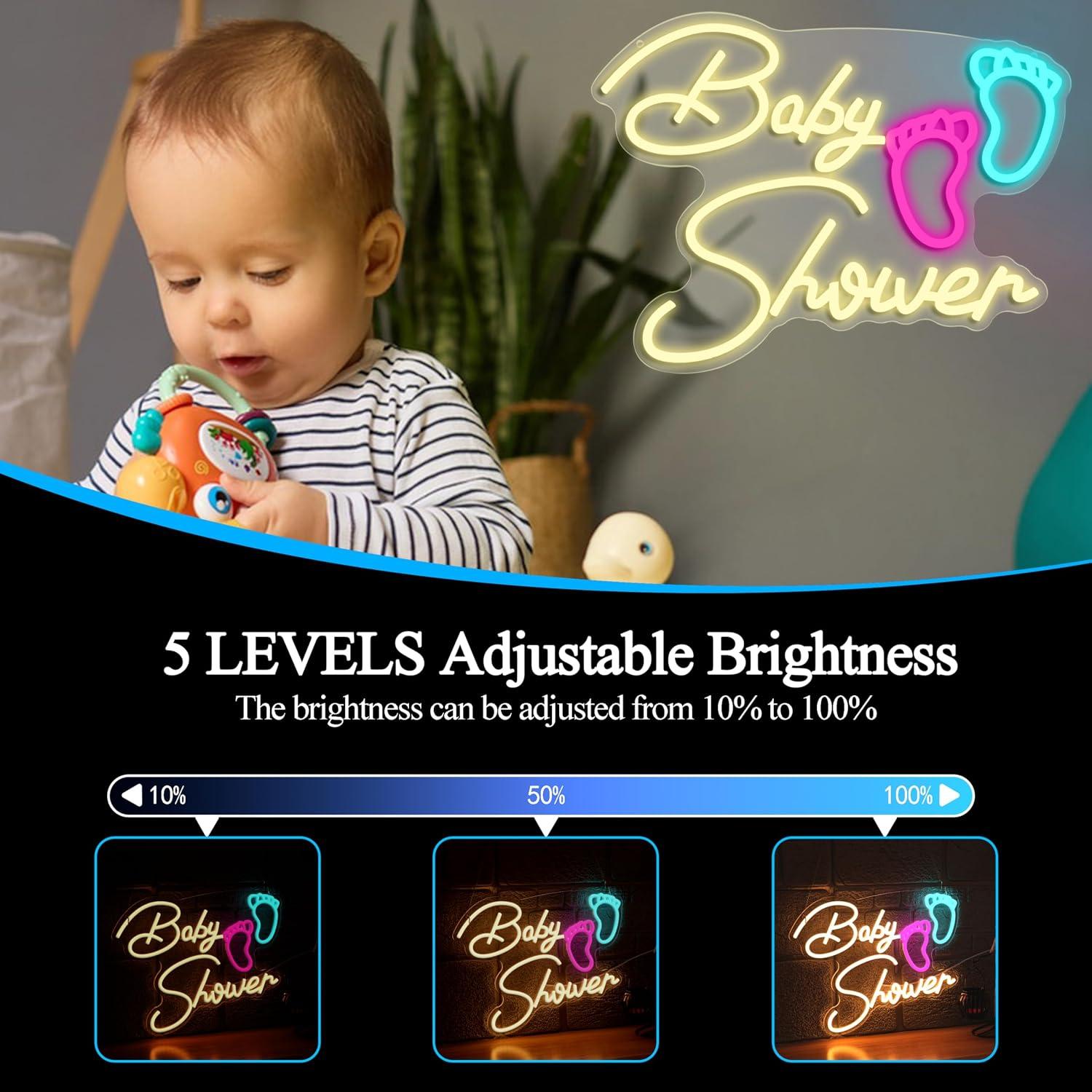 Baby-Shower-Neonschild USB-dim – Baby Nursery Wall Lights Bewertung und Preis