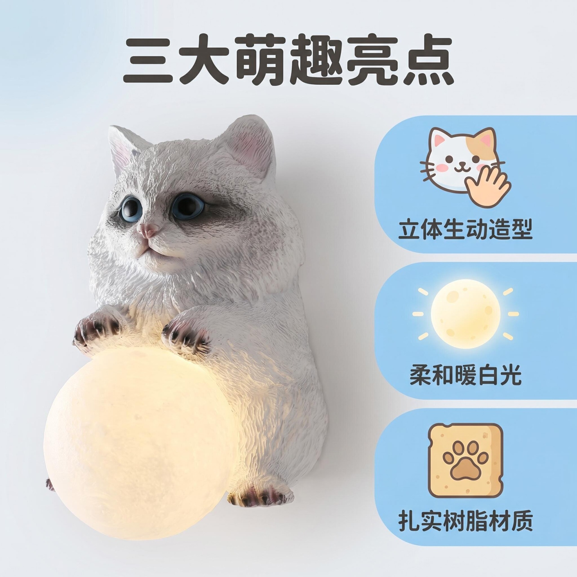 Katzen-Mond-Wandleuchte Kinder – Baby Nursery Light Fixture Bewertung und Preis