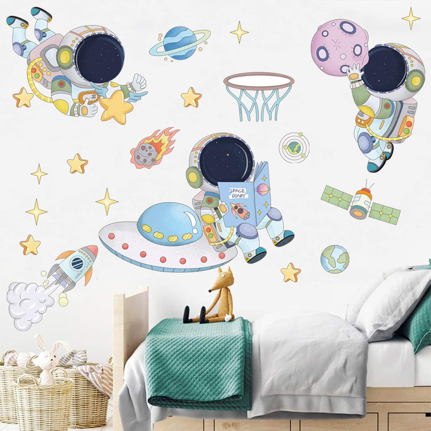 Astronaut Planet Weltraum Wand – Baby Nursery Wall Decals Bewertung und Preis