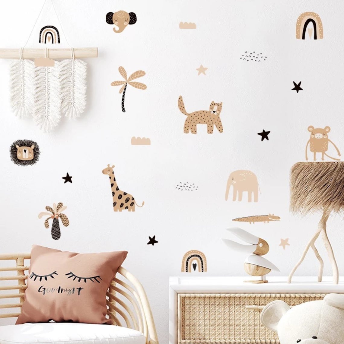 Boho Cartoon Regenbogen Stern  – Baby Nursery Labels Bewertung und Preis