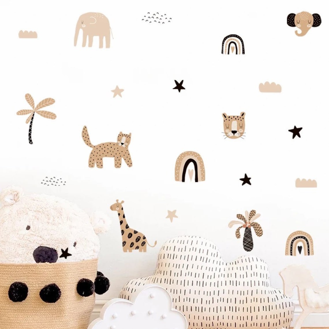 Boho Cartoon Regenbogen Stern  – Baby Nursery Labels Bewertung und Preis