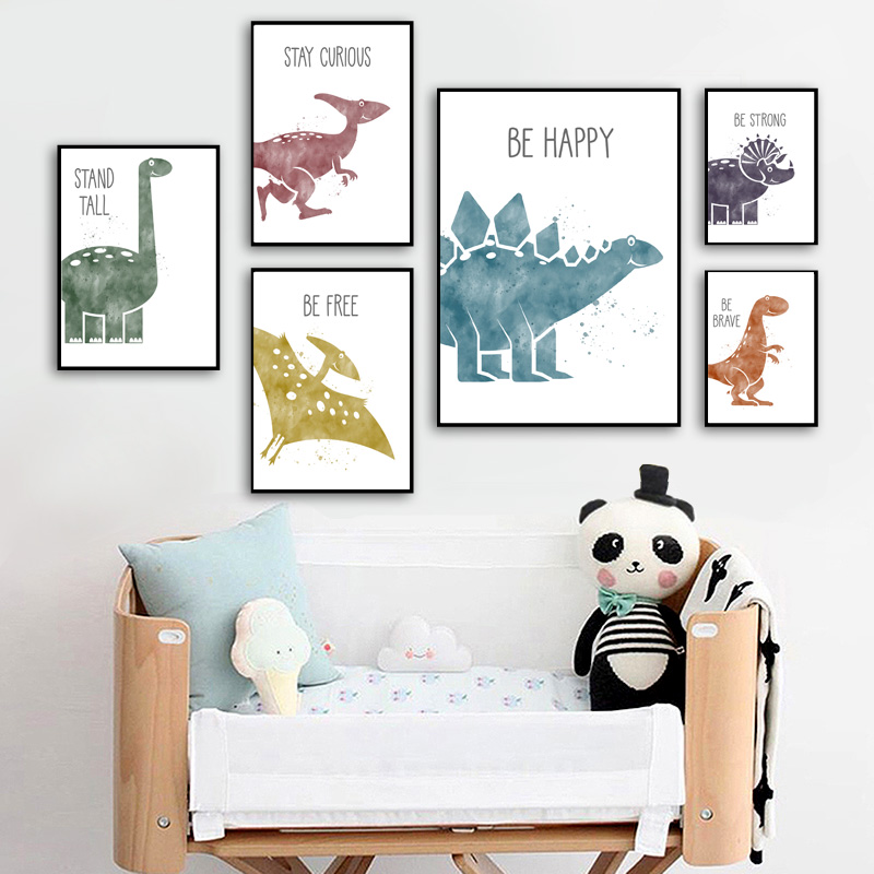 Nette Dinosaurier Cartoon Tier – Baby Nursery Quotes Wall Art Bewertung und Preis